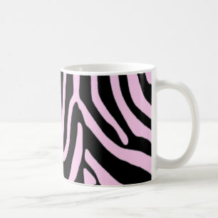Mug monogramme rose zèbre tendance