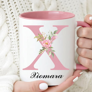 Mug Monogramme Roses Roses Cadeau de Remise des Di