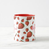 Mug Monogramme rouge fille personnalisé (Centre)