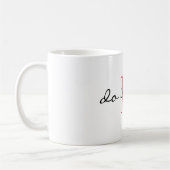 Mug Monogramme rouge initial 'faites-le maintenant' De (Gauche)