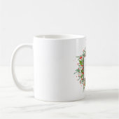 Mug Monogramme Rouge Noël vert (Gauche)