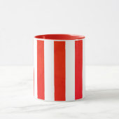 Mug Monogramme rouge simple de Noël (Centre)