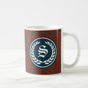 Mug Monogramme royal de tartan de Stewart