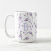Mug Monogramme Rustique Lavande Sèche (Gauche)