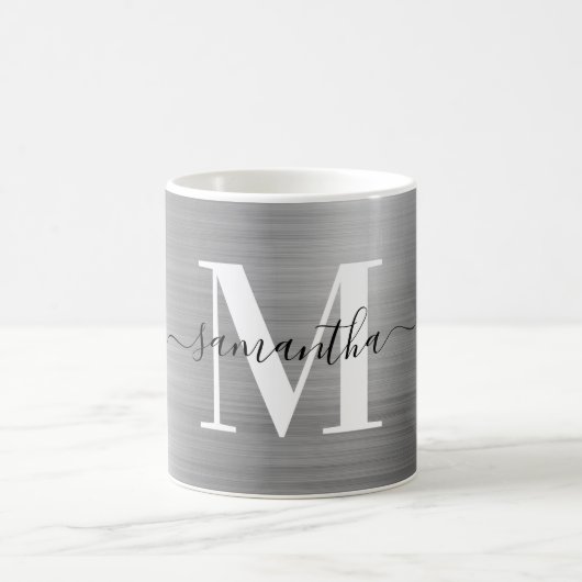 Mug Monogramme Signature Argent Métallisé (Centre)
