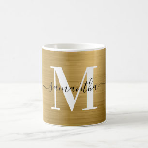 Mug Monogramme Signature Or Métallisé
