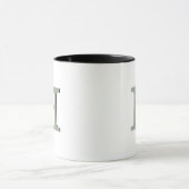 Mug Monogramme simple de mesure initial Neutre Rustiqu (Centre)