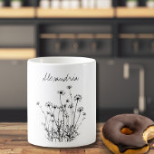 Mug Monogramme simple du champ de fleurs du pays