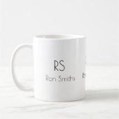 Mug monogramme simple et propre ( nom + initiales ) (Gauche)