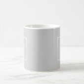 Mug Monogramme simple gris clair (Centre)