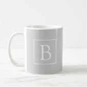 Mug Monogramme simple gris clair (Gauche)