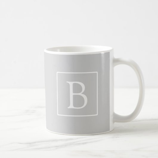 Mug Monogramme simple gris clair (Droite)