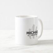 Mug Monogramme simple / initiale + noms en blanc (Devant droit)
