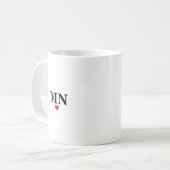 Mug Monogramme simple mignon avec la Saint-Valentin cœ (Devant gauche)