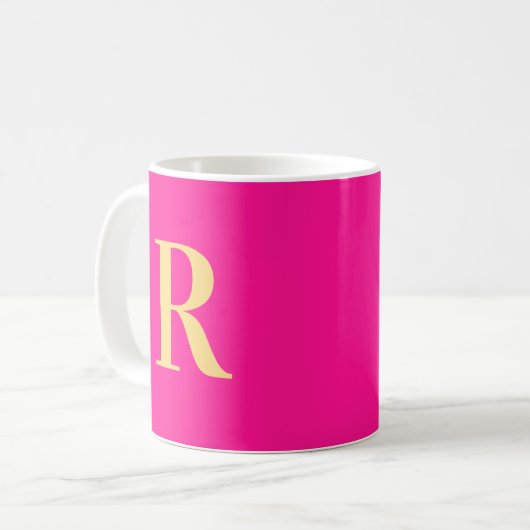 Mug Monogramme simple moderne (Devant gauche)