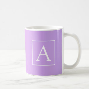 Mug Monogramme simple   Ombre subtil rose/violet