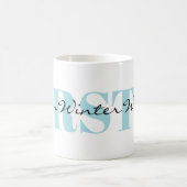 Mug Monogramme subtil et vœux chaleureux d'hiver (Centre)