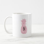 Mug monogramme sur ananas rose (Gauche)