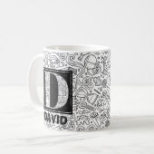 Mug Monogramme sur mesure scientifique - Lettre D Café (Devant gauche)