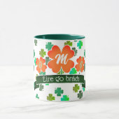 Mug Monogramme sur motif de trèfle (Centre)
