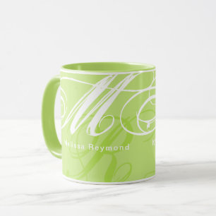 Mug Monogramme surdimensionné - Chaux imprimées sur to