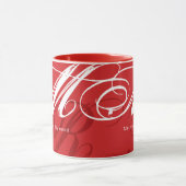 Mug Monogramme Surdimensionné Couleur rouge-feu tout-d (Centre)