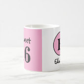 Mug Monogramme Sweet 16 nom rose (Centre)