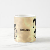 Mug Monogramme T Halloween Sky Witch Nom des araignées (Centre)