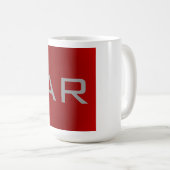 Mug Monogramme tendance gris élégant (Devant droit)