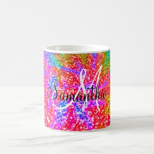 Mug Monogramme Tie Dye Faux Paillettes (Centre)