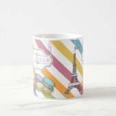 Mug Monogramme Tour Eiffel Paris Macarons coloré (Centre)