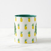 Mug Monogramme tropical d'or des ananas | (Centre)