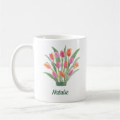 Mug Monogramme Tulipes Modernes  (Gauche)