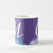 Mug Monogramme ultra-violet à la mode de turquoise (Centre)