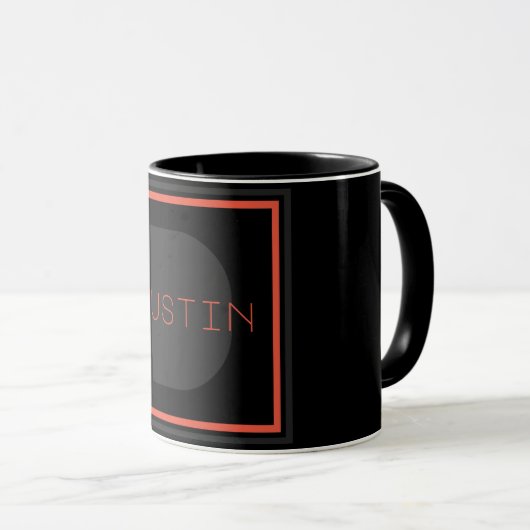 Mug Monogramme unique (Devant droit)