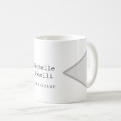 Mug Monogramme unique minimaliste élégant (Devant droit)