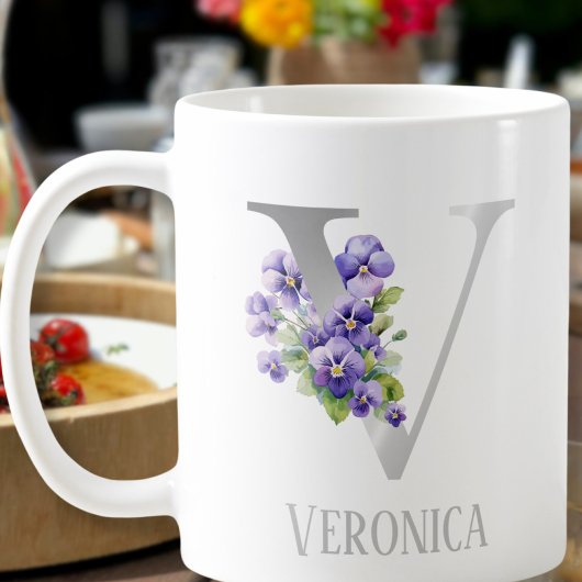 Mug Monogramme V argent