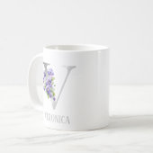 Mug Monogramme V argent (Devant gauche)
