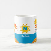 Mug Monogramme vacances d'été à la Réunion familiale (Centre)