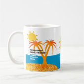 Mug Monogramme vacances d'été à la Réunion familiale (Gauche)