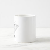 Mug Monogramme végétal floral | Élégant texte personna (Centre)