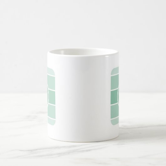 Mug Monogramme vert d'Ombre (Centre)