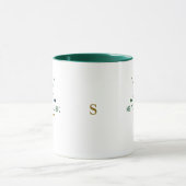 Mug monogramme vert du joueur de golf (Centre)