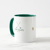 Mug monogramme vert du joueur de golf (Devant gauche)