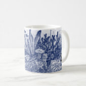 Mug Monogramme Vie marine Bleue Océan Plage côtière un (Devant droit)