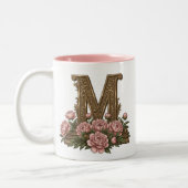 Mug Monogramme Vintage Chat Noir (Gauche)