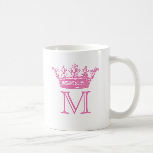 Mug Monogramme vintage de couronne (Droite)