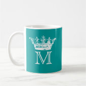 Mug Monogramme vintage de couronne (Gauche)