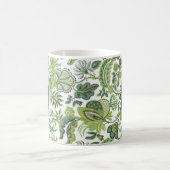 Mug Monogramme Vintage de saumons verts (Centre)