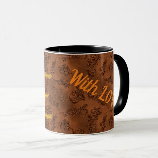 Mug Monogramme Vintage E (Devant droit)